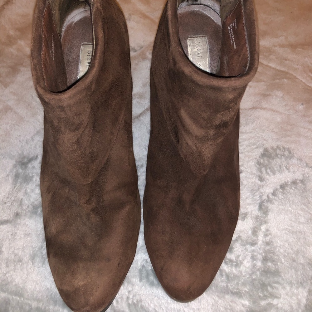 Steve Madden suede Brown booties size 10